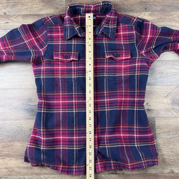 Patagonia 100% Organic Cotton Womens Plaid Flannel Button Down Shirt Size 6 - Picture 6 of 8